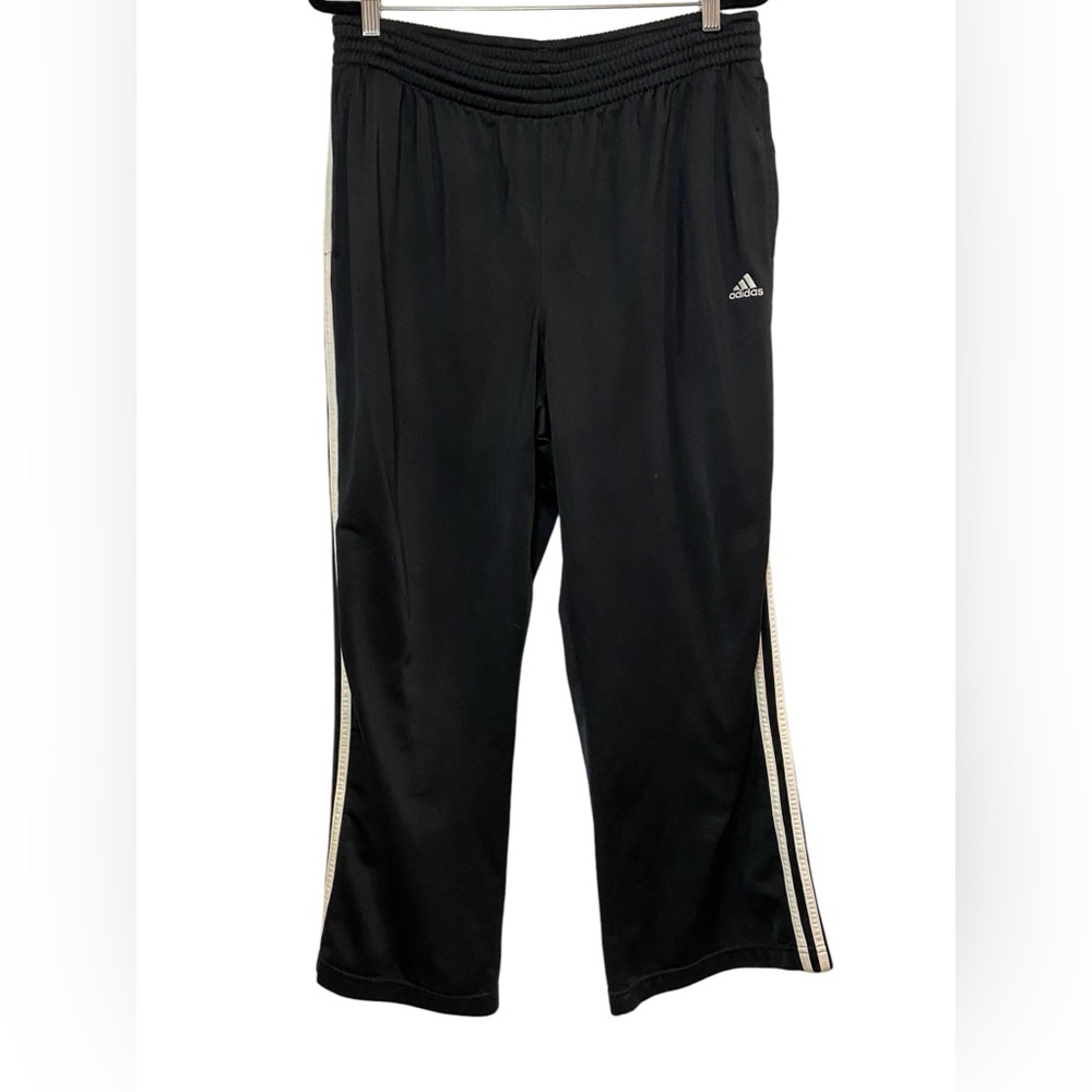 adidas Black Sweatpants with White Stripes